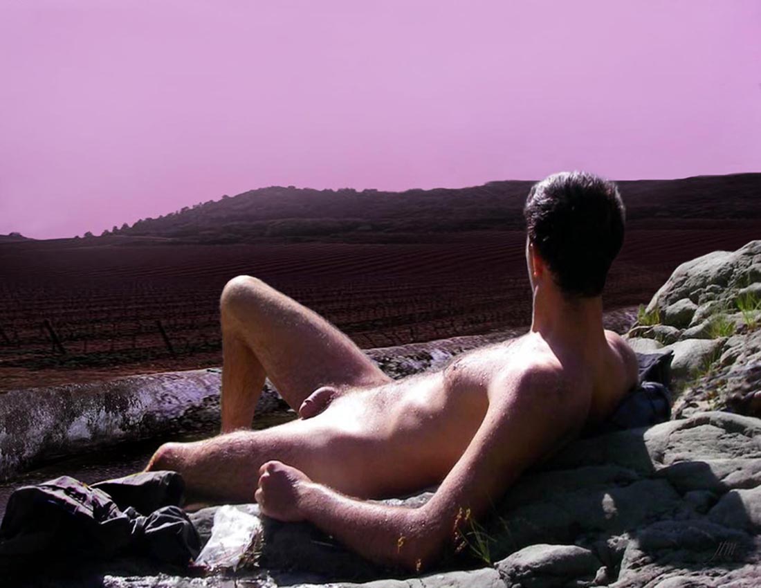 pink sky over Portugal